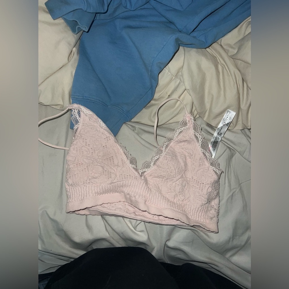 Urban outfitters pink lace bra top